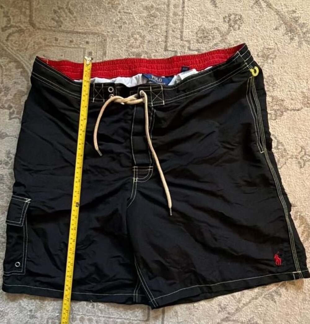 Polo Ralph Lauren Black Cargo Board Shorts Swim Trunks XXL